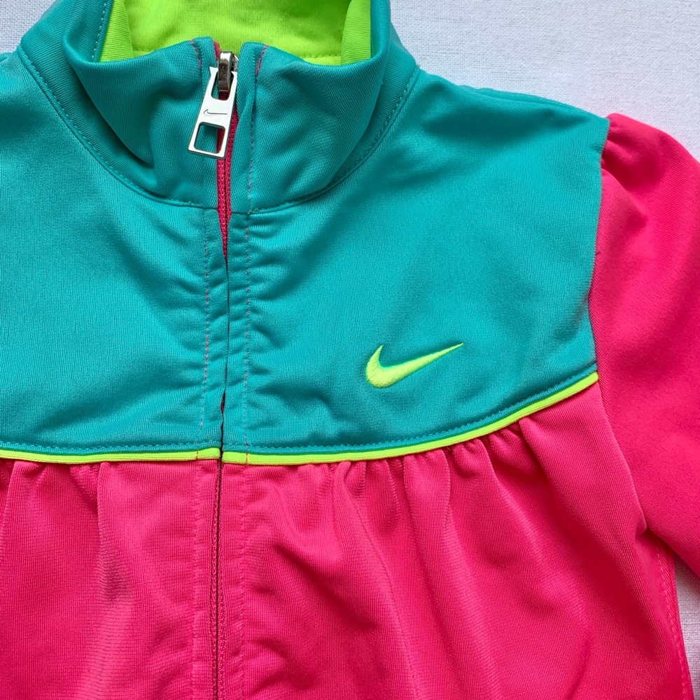 Nike Matching Set Tracksuit Hot Pink, Turquoise, Neon Yellow Pants & Jacket 4 - Picture 5 of 12